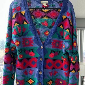 Vintage Colourful L.L. Bean Cardigan